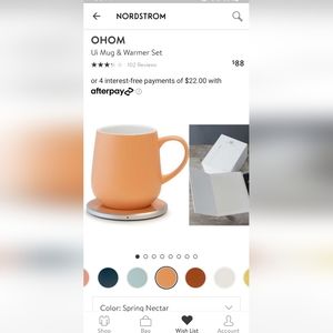 Ohom Ui Mug And Warmer Set in spring nectar